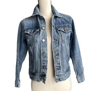 LUCKY BRAND Denim Jean Jacket Tomboy Trucker Size XS/TP Cotton